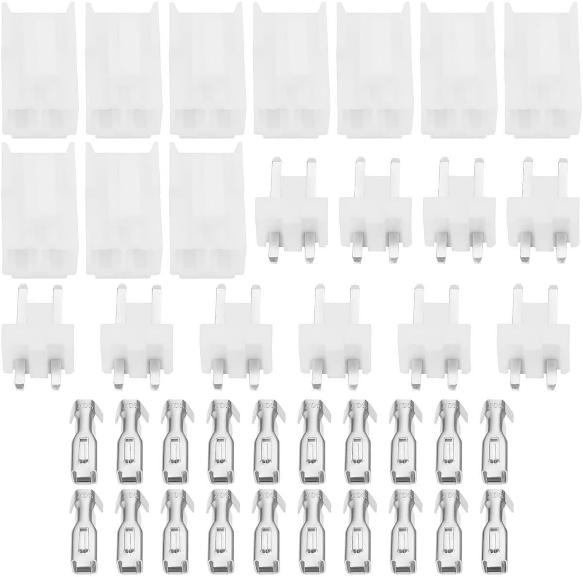 Smoakez VH 3.96 2pin connectoren - 10 sets - Geschikt voor printplaten - Ideaal voor 3D-printerborden - Met klemmenblokken - Vrouwelijke en m...