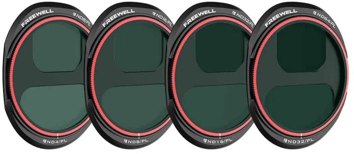 Freewell Dji Mavic 4 Pro Nd Pl Bright Day Drone-camerafliter 4 Eenheden Zwart