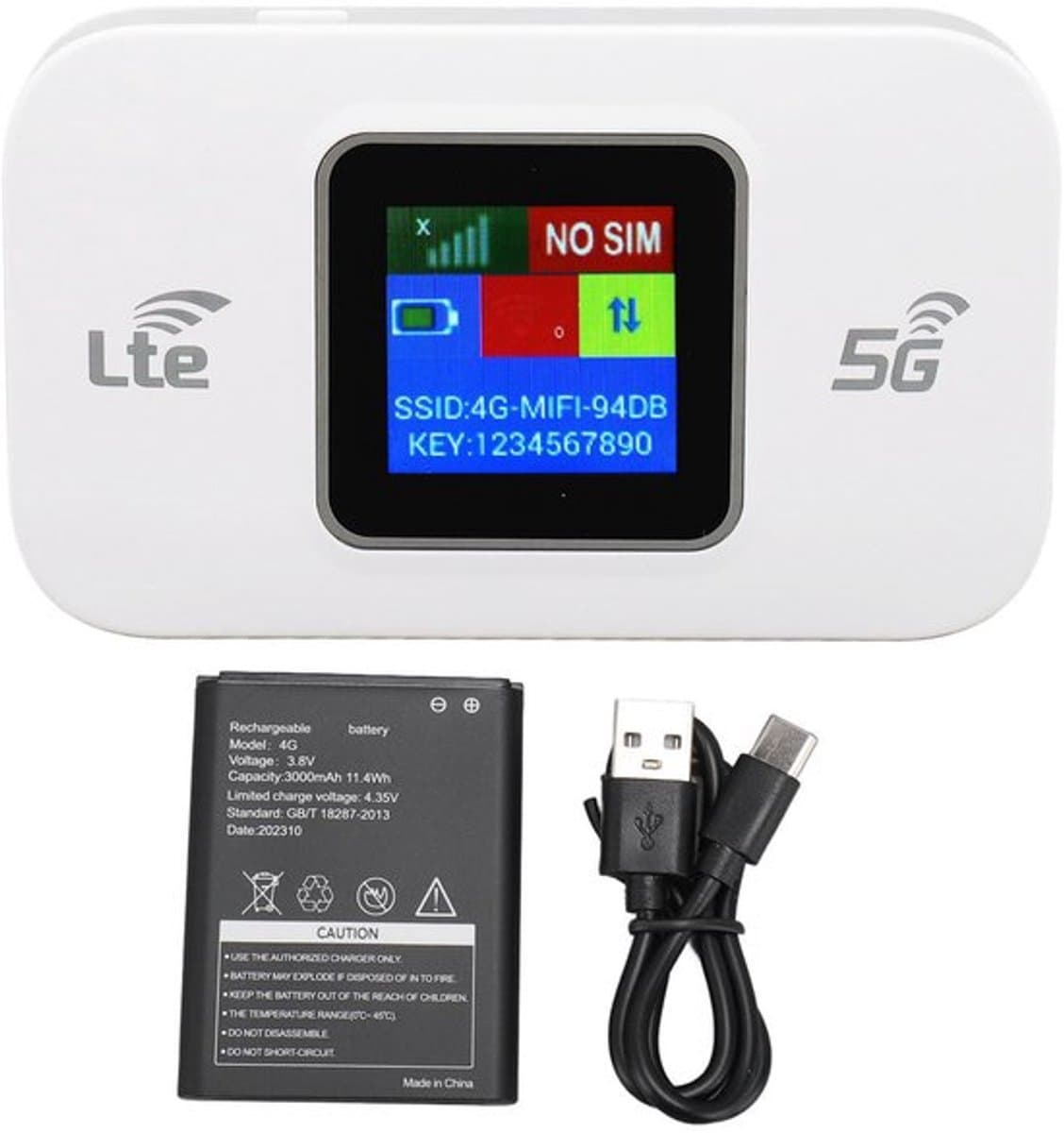4G LTE WiFi Modem Professioneel 300Mbps Snelle Kleuren Scherm voor Draagbare Reis Hotspot 10 Gebruikers