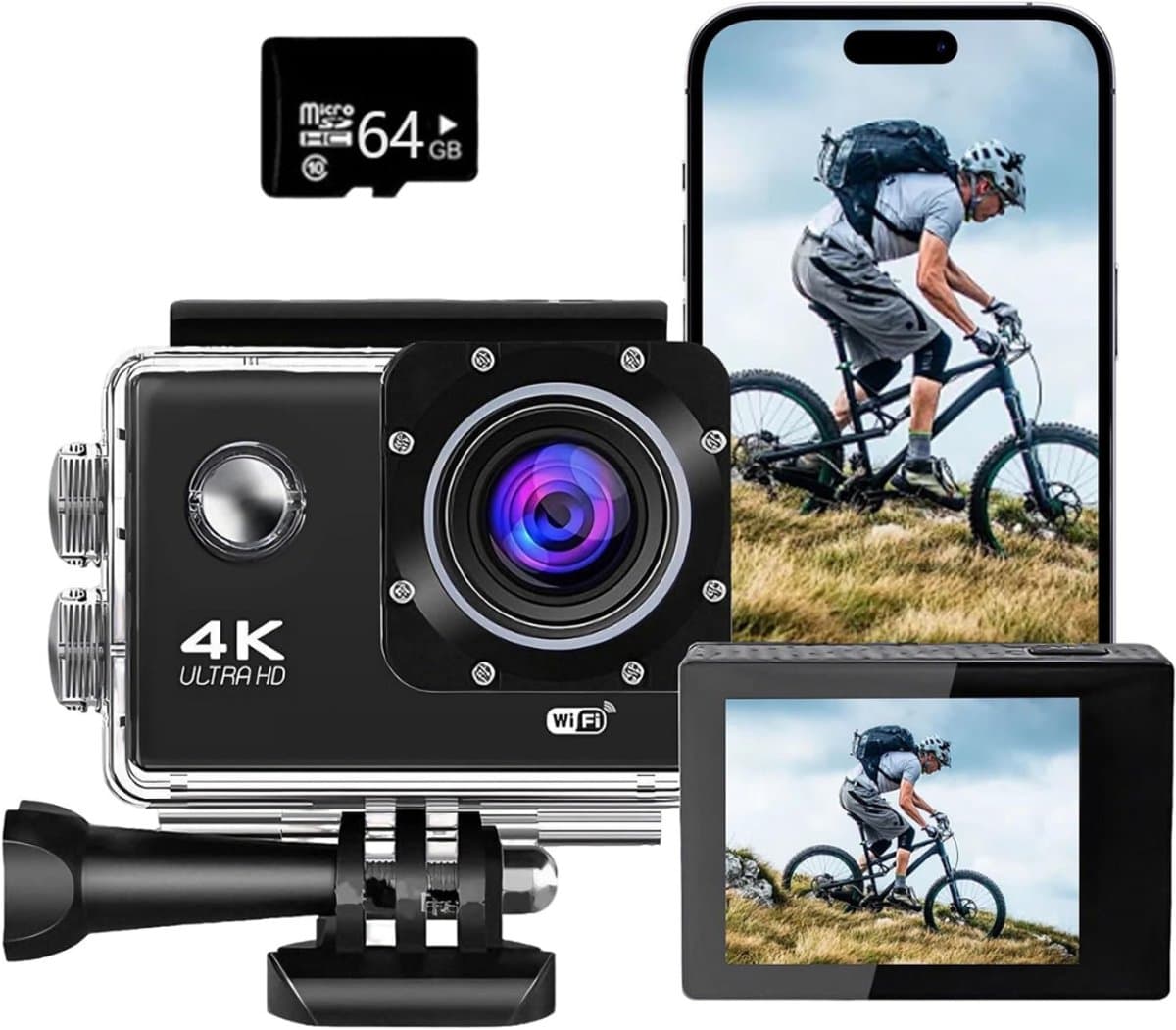 White-Label® Onderwatercamera – Waterdichte Actie Camera – Action Camera