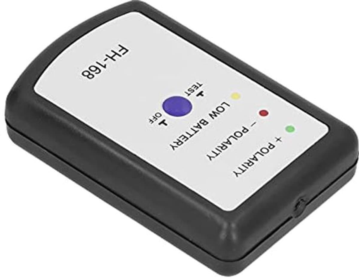 Fasetester, audio-luidspreker, hoorn, polariteitsmeter voor auto, universele toepassing, lithiumbatterij, model 6F22 (batterijen niet inbegrepen)