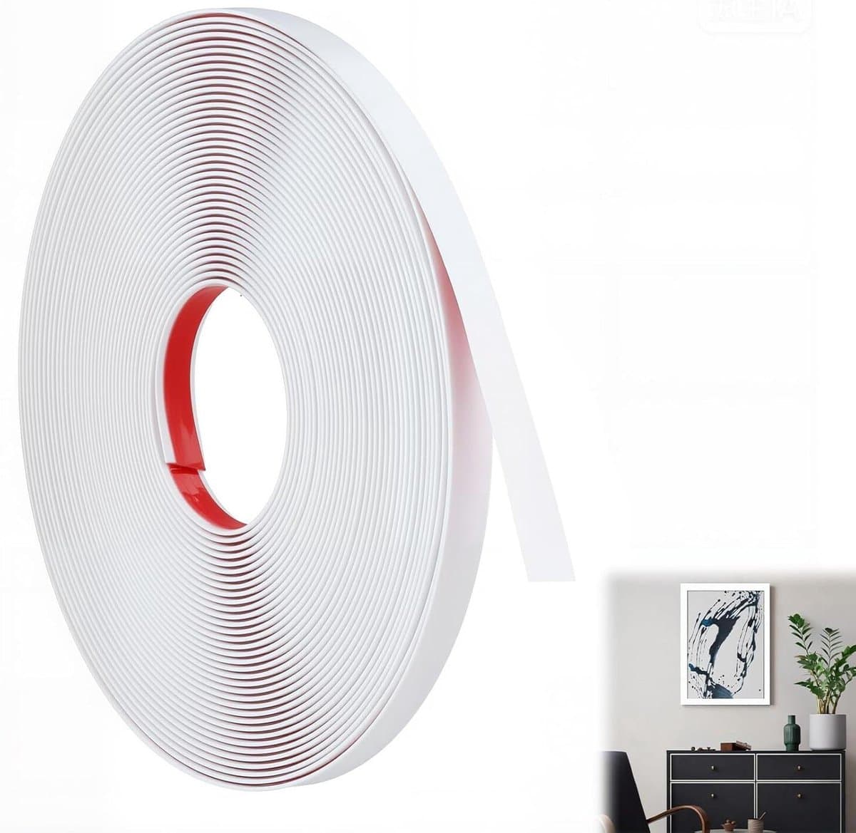 Decoratieve Plinten - Muurstrips Randafwerking - Muren Afwerken - Zelfklevend Flexibel - 24 meter - Wit