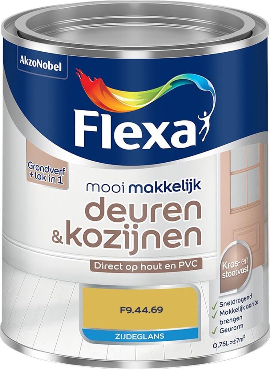 Flexa - Mooi Makkelijk Deuren & Kozijnen Zijdeglans - F9.44.69 - Mengverf - 750 Ml