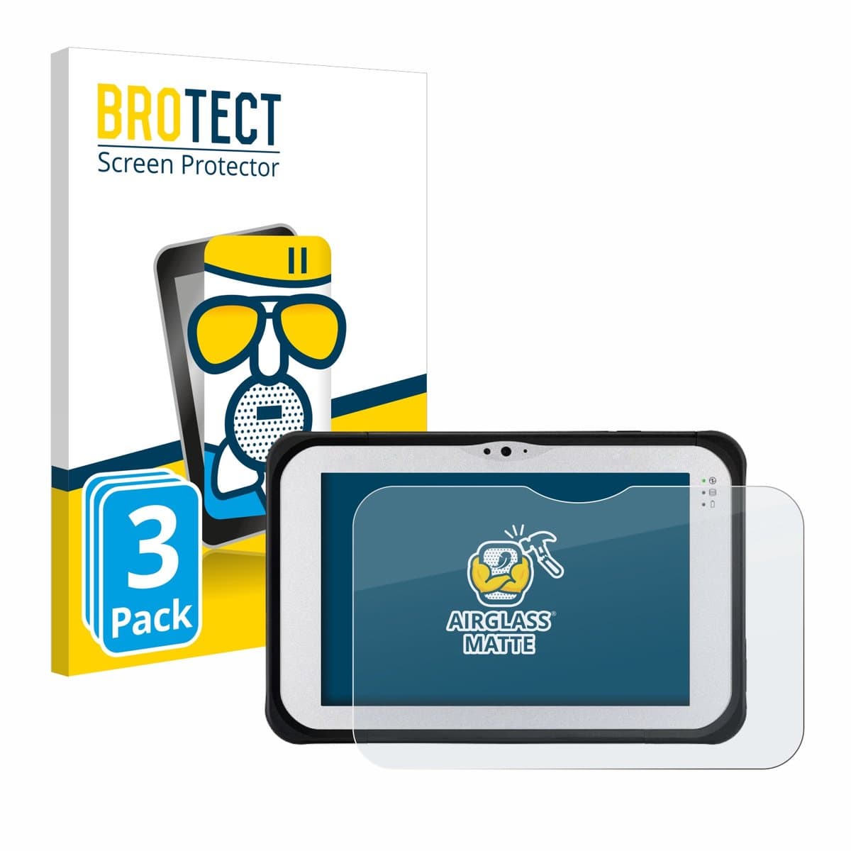 BROTECT - Screenprotector voor Panasonic Toughpad FZ-M1/ FZ-B2 - Folie Beschermfolie Beschermglas matte 3 Stuks