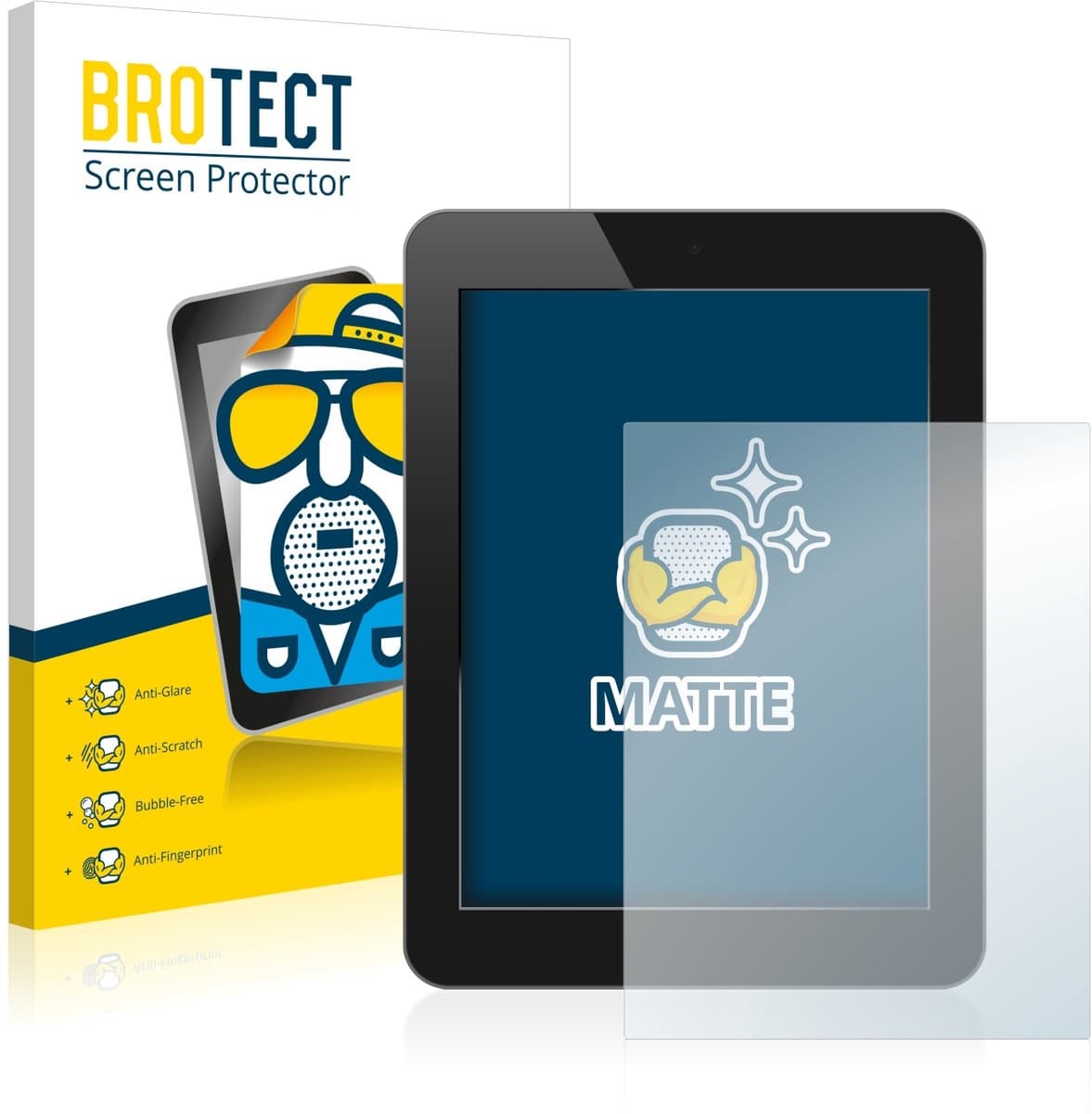 BROTECT - Screenprotector voor Standaardmaten met 10.2 inch Schermen [222.5 mm x 131 mm, 15:9] Folie Beschermfolie matte 2 Stuks