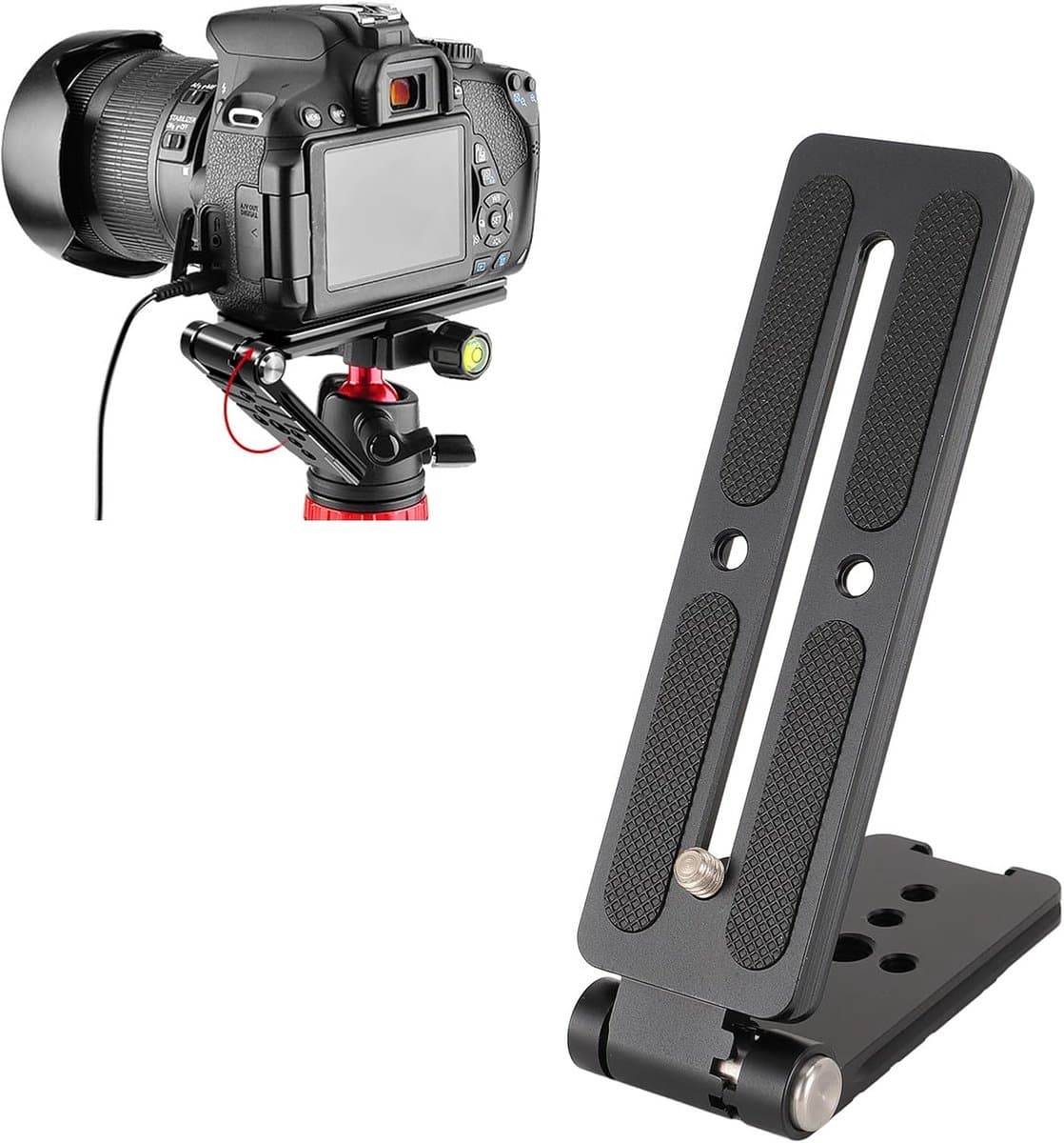 Universele L-vormige Snelkoppelplaat voor DSLR Camera's - Verticaal & Horizontaal Fotograferen