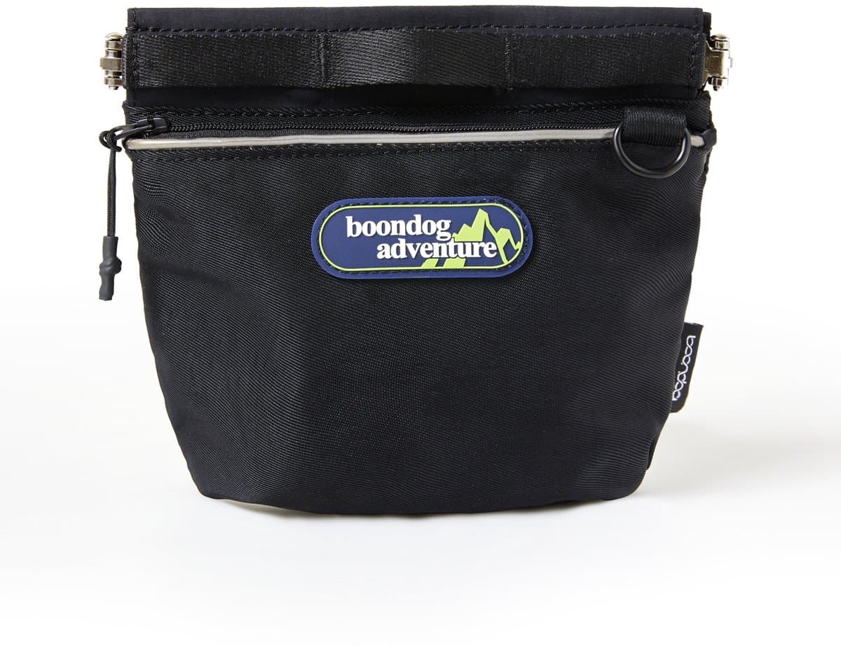 Boondog Beloningszakje Hond - Treatbag & Poepzakhouder - Hexagon Sluiting - Trainingszakje - Waterdicht - Met Riem - Black
