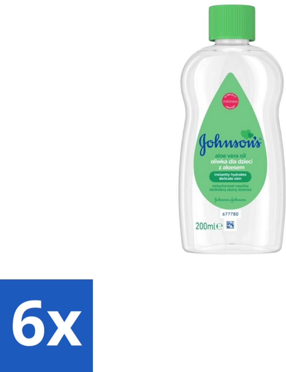 Johnson's - Baby Olie - Aloe Vera - 300 ml - Voordeelverpakking - 6 stuks
