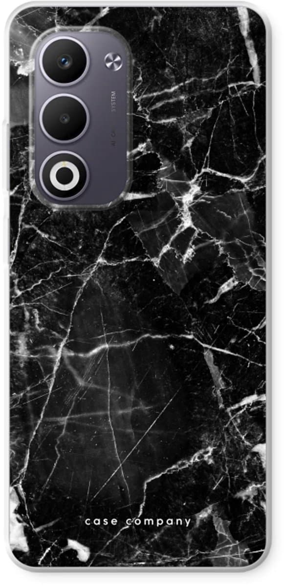 Case Company® - Hoesje geschikt voor Oppo A5 hoesje - Zwart Marmer - Soft Cover Telefoonhoesje - Bescherming aan alle Kanten en Schermrand