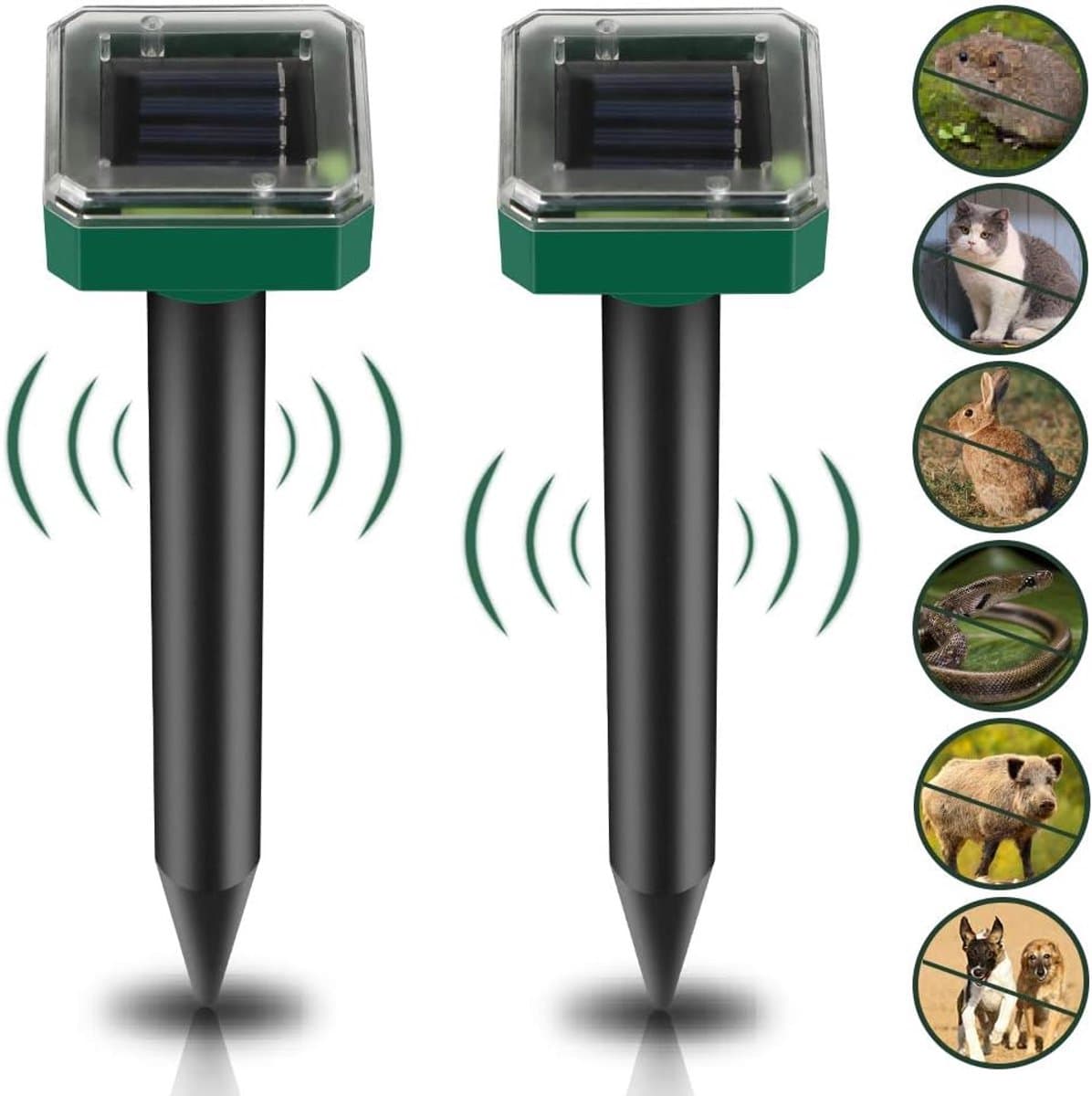 Solacis Mollenverjager - Mollenbestrijding - Ongediertebestrijding - Ultrasoon geluid - Tegen mollen en muizen - Must have voor in de tuin!