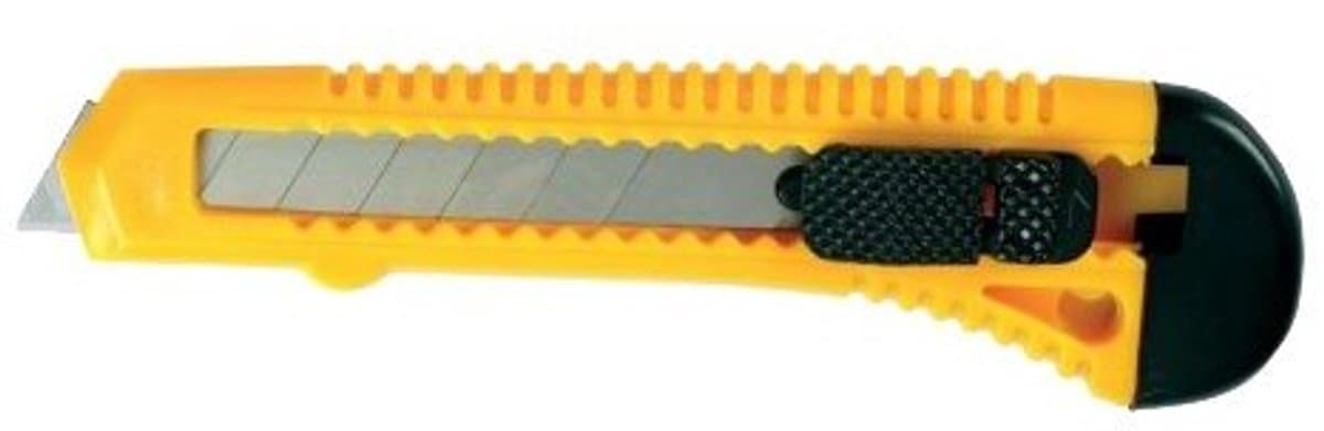 Werkmes - Afbreekmes - Interlock - Uitschuifbaar - Precisie snijmes - 18mm - 1 stuk - Jonyx