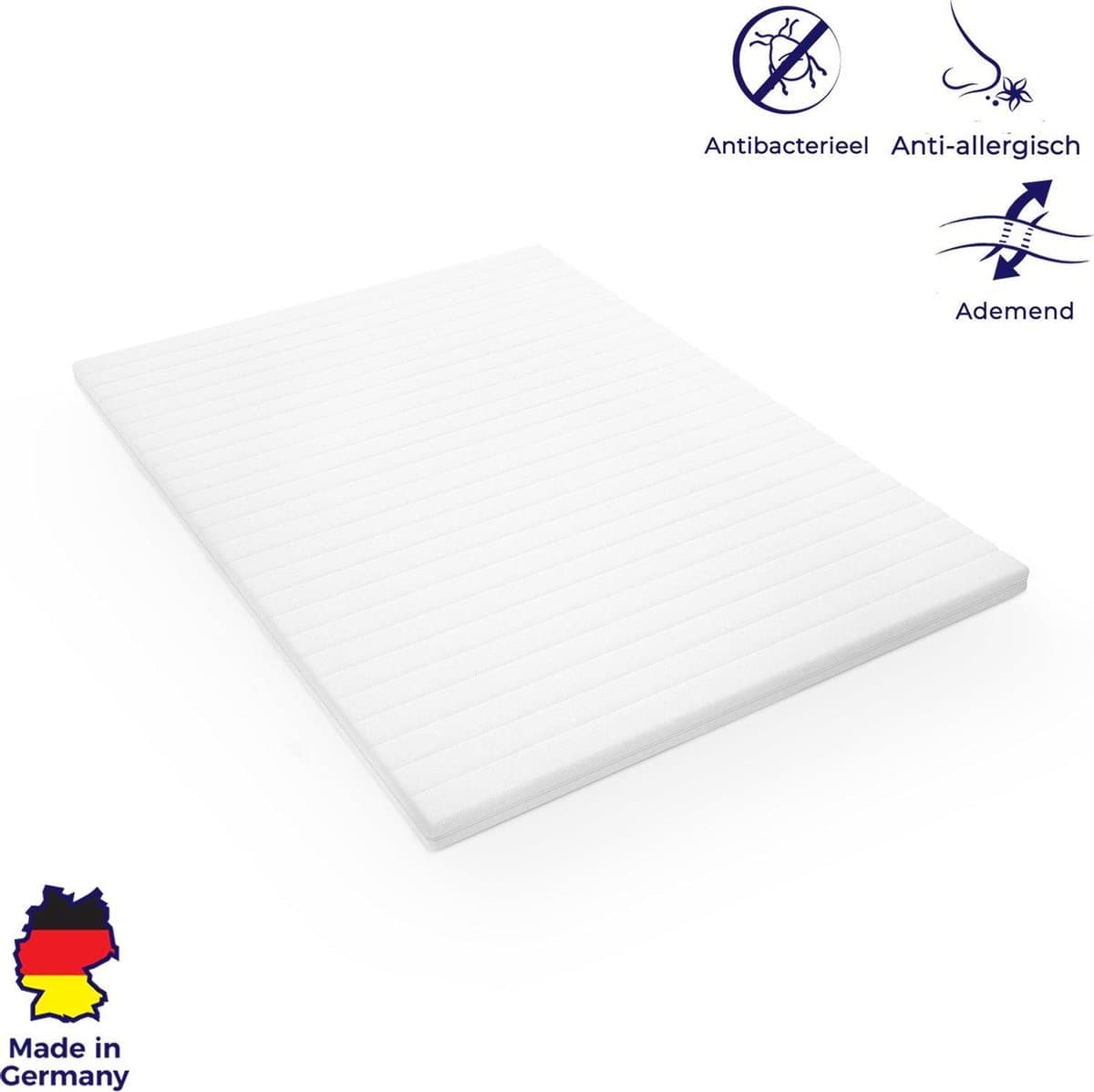 Topdekmatras - 160x200 - Koudschuim - Premium Tijk - 5 cm Hoog
