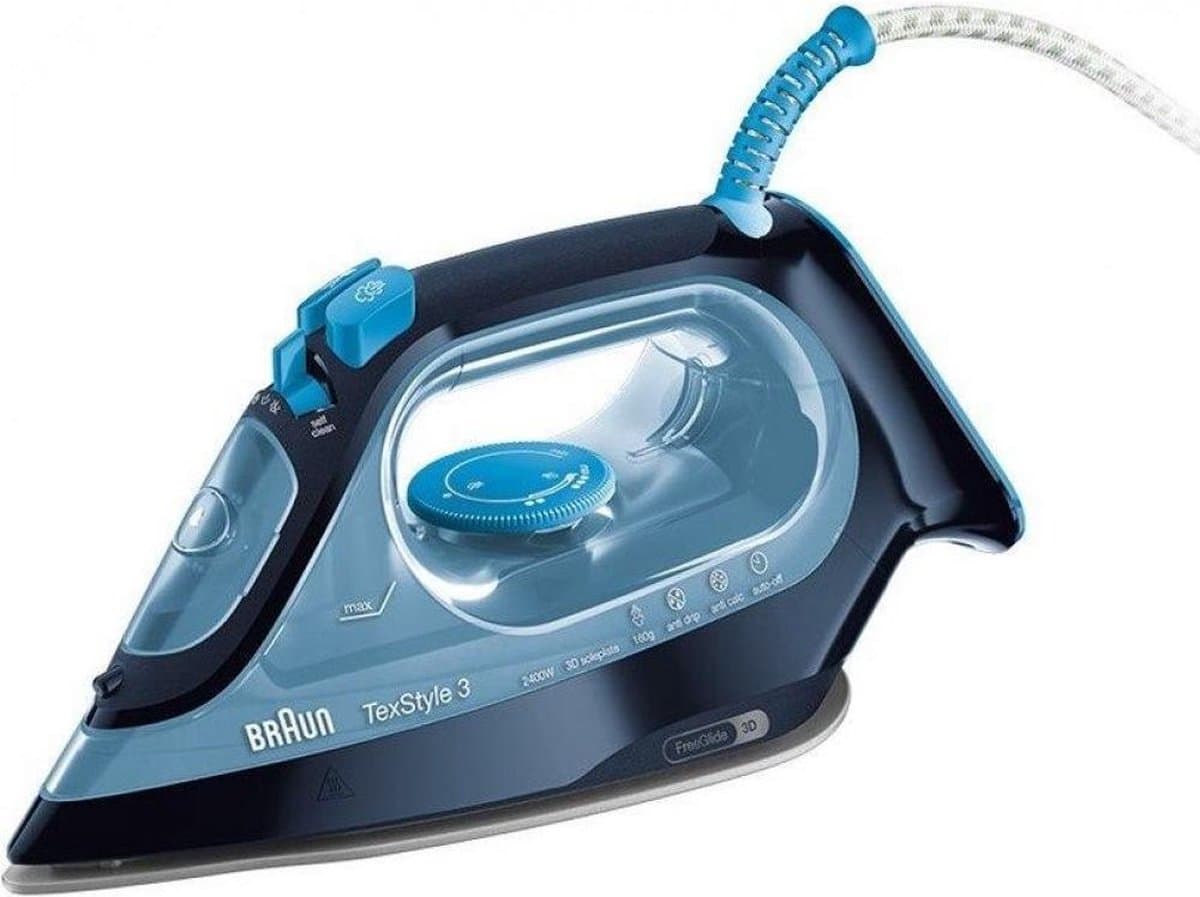 Braun TexStyle 3, Stoomstrijkijzer, SI3050BL, Blauw