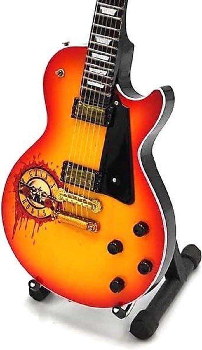 Decoratief Beeld - Miniatuur Guns Roses - Hout - Mlc - Bont - 25 X 8 Cm