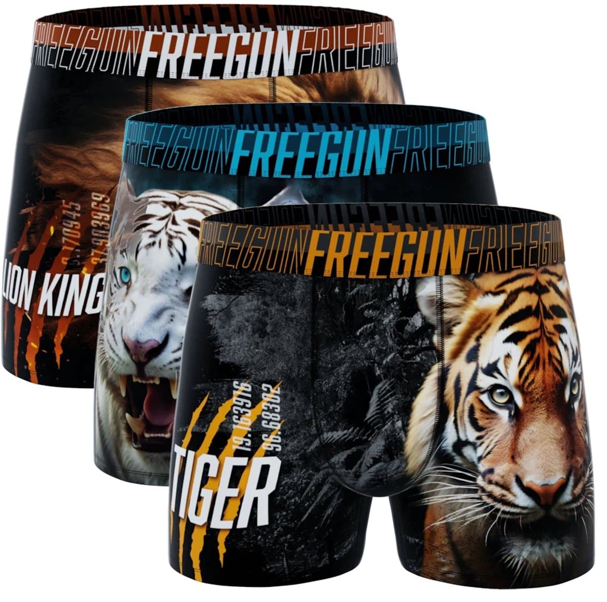 Freegun jongens boxershorts - microvezel - 3-pack - maat 140/152 - Wild