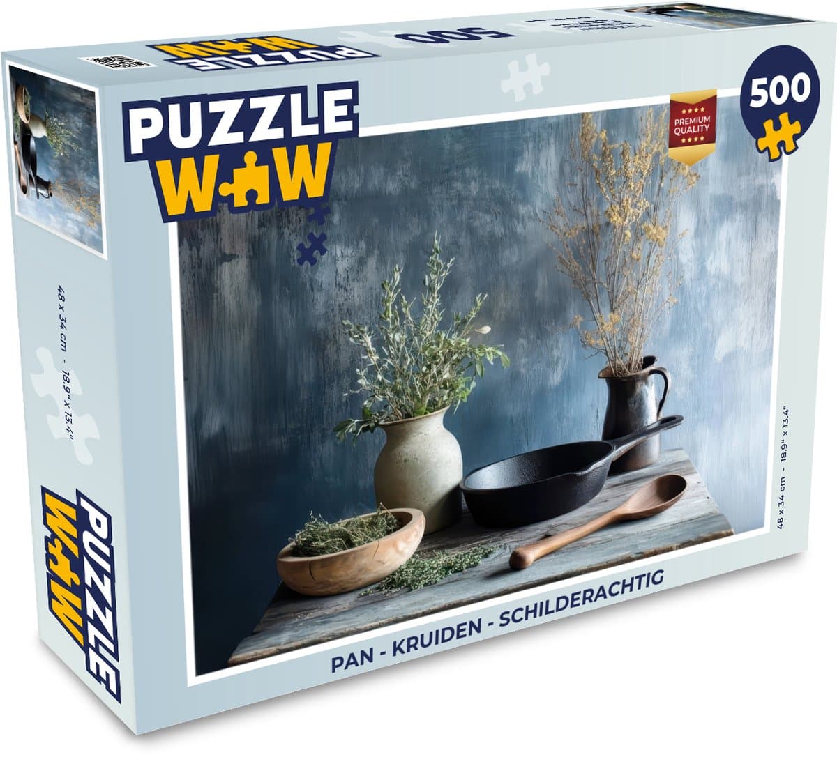 Puzzel Pan - Kruiden - Schilderachtig - Legpuzzel - Puzzel 500 stukjes