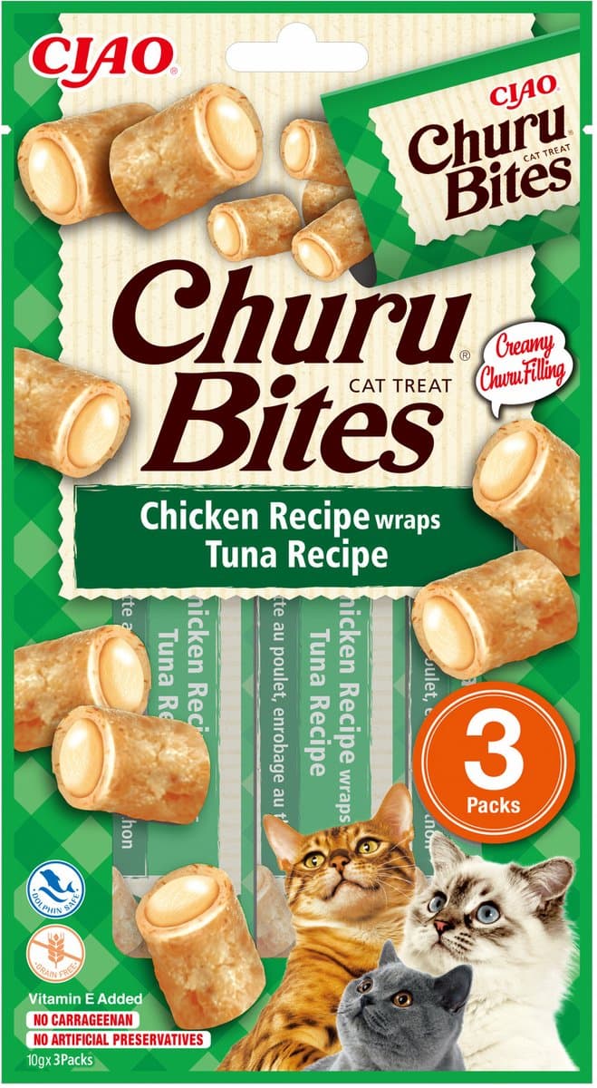 Inaba Churu Bites - Kattensnack - Kip Tonijn 42 g