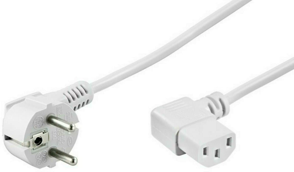 Goobay Stroomkabel met C13 plug - wit - 2 meter