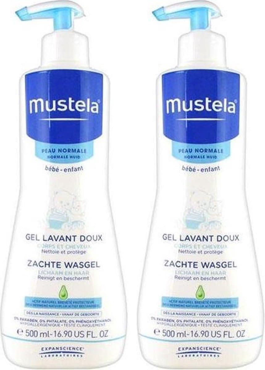 Mustela Zachte Wasgel Voor Normale Huid Multi Pack - 2 x 500 ml