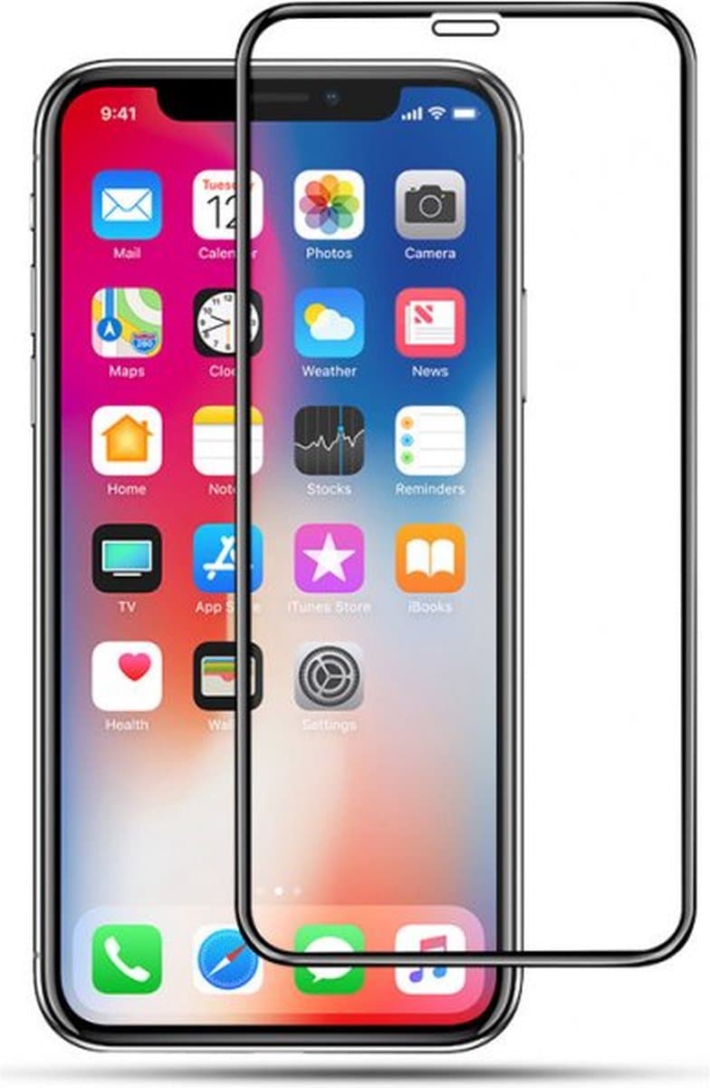Usams Soft Side Curved Tempered Glass voor Apple iPhone XR (6.1") - Zwart
