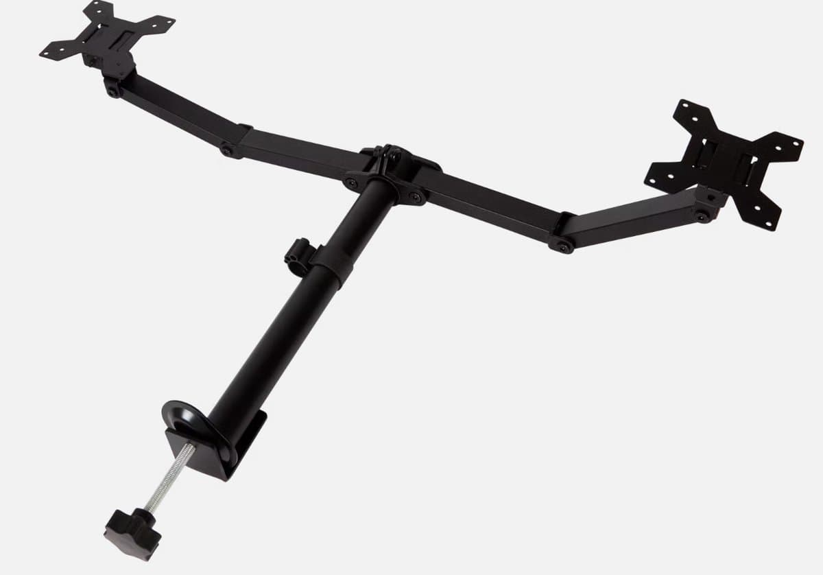 Dual monitor arm - dubbele monitorbeugel - 2 schermen - 13¨ tot 32 ¨ inch- kabel management systeem- zwart - staal