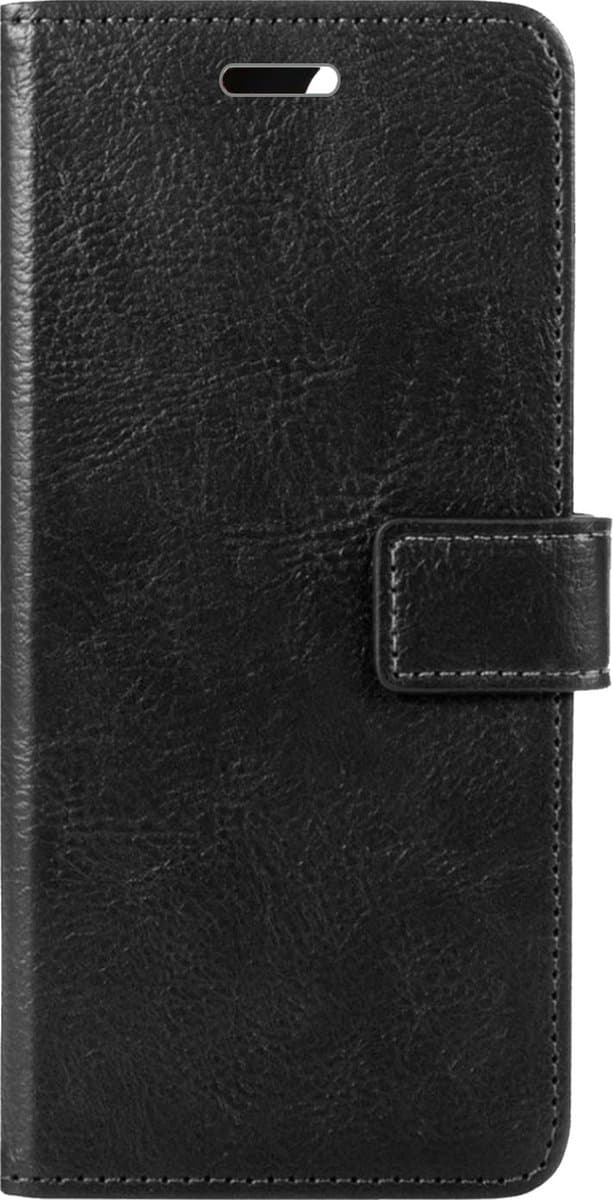 Hoesje Met Pasjeshouder - Geschikt voor OPPO A57 - Luxe Bookcase Portemonee - Flip Case - Kunstleer Book Case - Flipcase - Book Cover - Walletcase - Portemonneehoes - Zwart