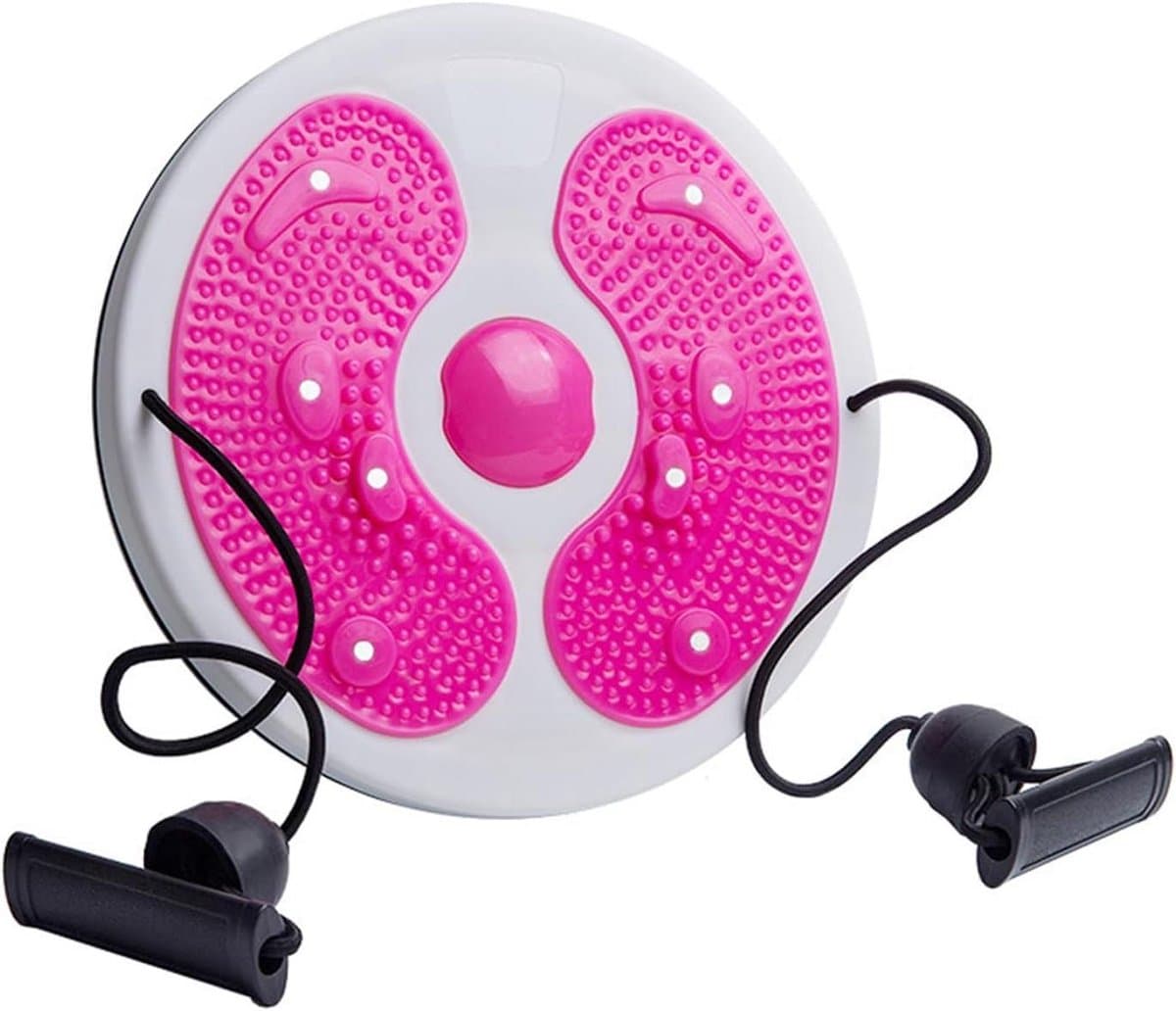 Taille Draai Schijf - Fitness Twistboard - Lichaam Vormgeven - Met Massage Voetzool - 275 cm Diameter - Roze