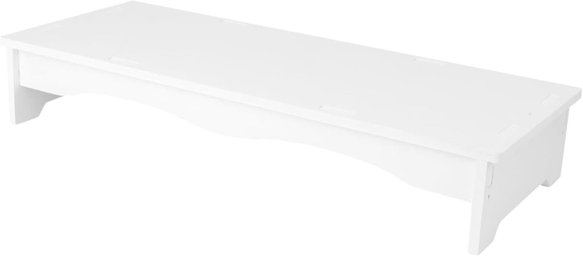 Monitor Verhoger - Desktop Stand - Comfortabel Werken - Verstelbare Hoogte - 50 x 20 x 8.5 cm - Wit