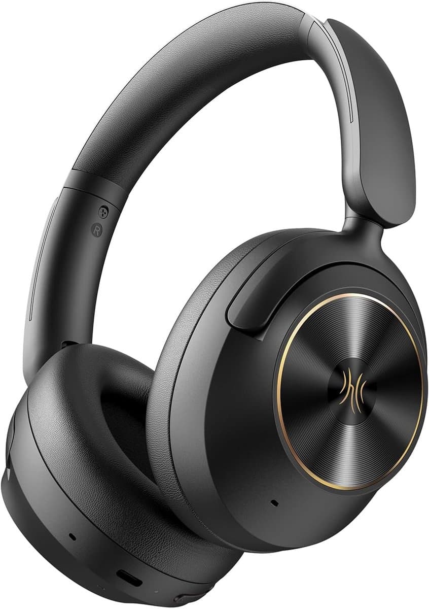 Thijox - Focus A6 Draadloze Over-Ear Koptelefoon met Hybrid Active Noise Cancelling, 75 Uur Speeltijd, LDAC Hi-Res Geluid, Bluetooth 6.0, Dubbele Micr