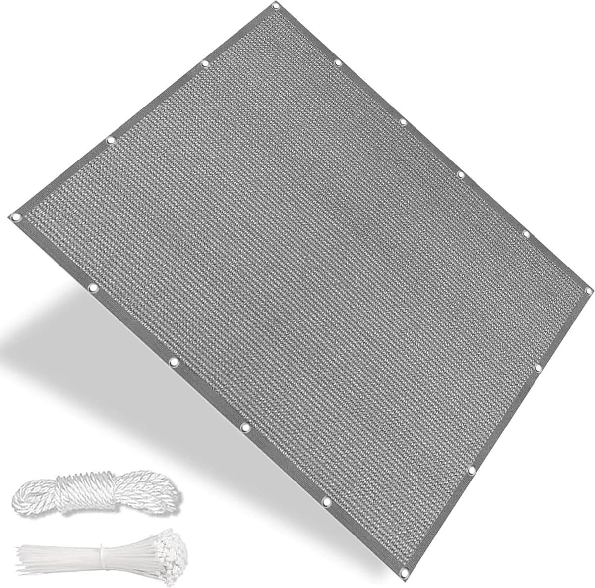 Luifel Zonwering - Schaduwdoek Buiten - Terras Ontspannen - UV Bestendig Ademend - 220 x 390 cm - Lichtgrijs