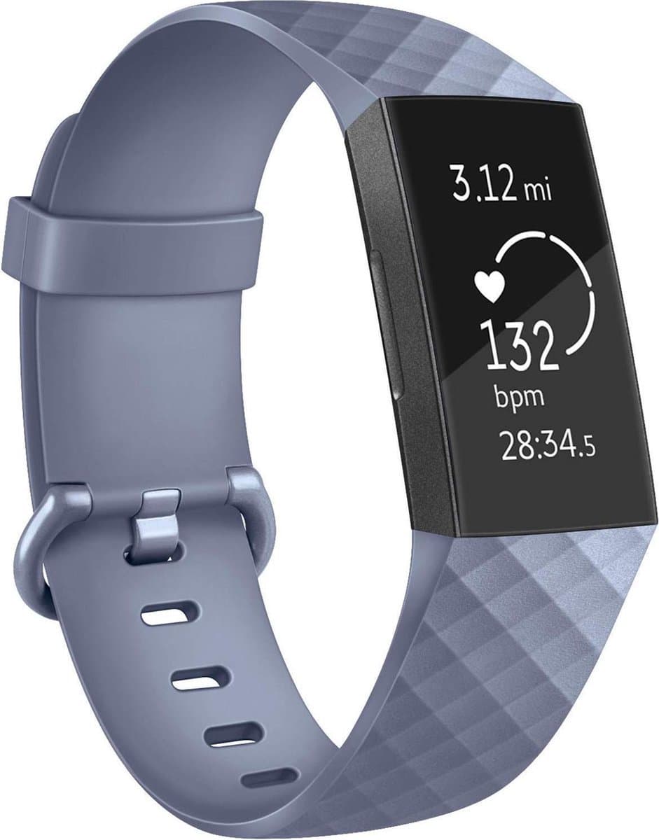 New Age Devi - 123watches sport wafel band - leisteen - SM - Geschikt voor Fitbit Charge 3 4 wordt123watches sport wafel band - leisteen - SM - Geschikt voor Fitbit Charge 3 4