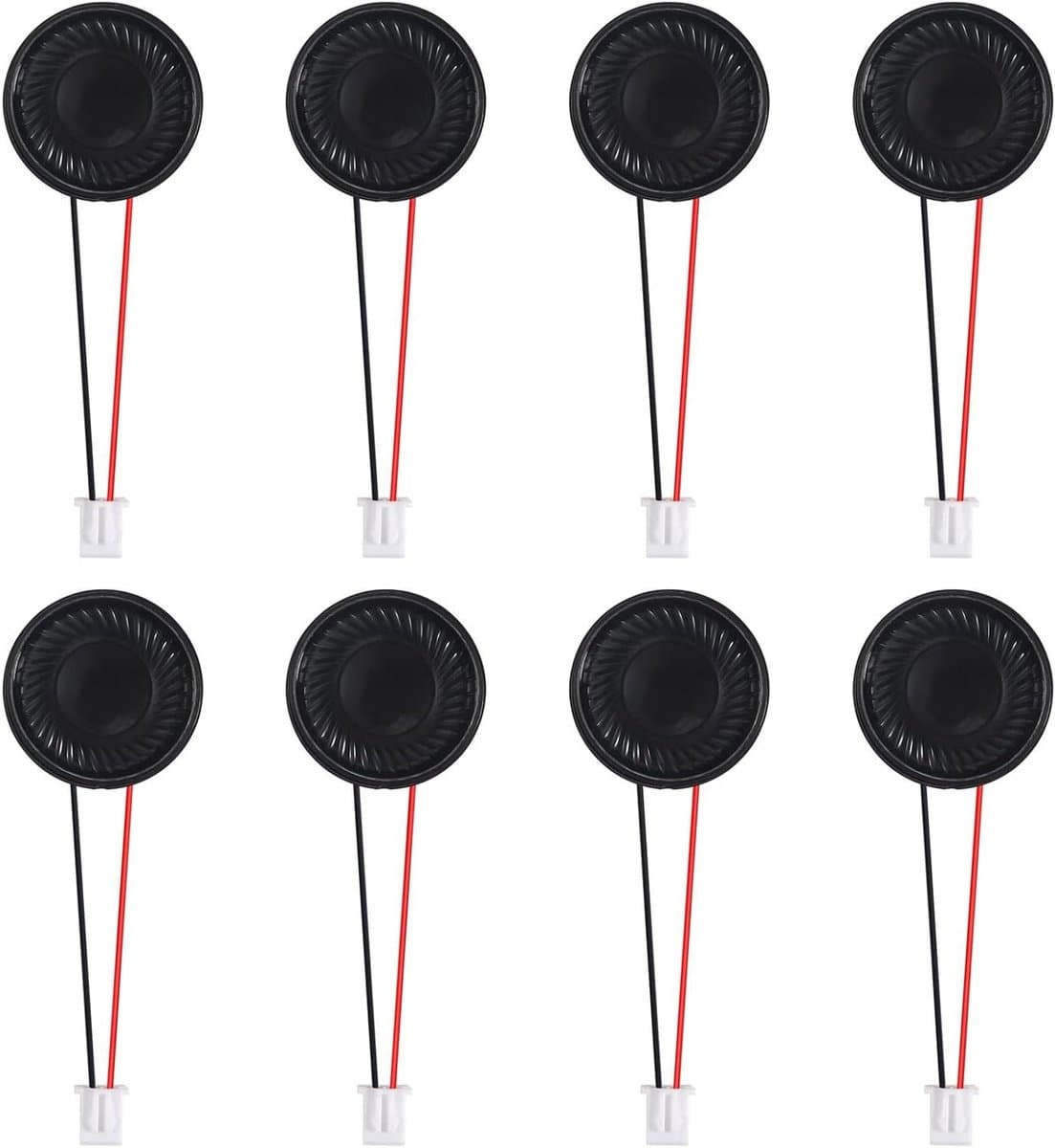 Mini Luidsprekers - Audio Onderdelen - DIY Projecten - Intern Magnetisch Type - 8 Stuks 28mm - Zwart