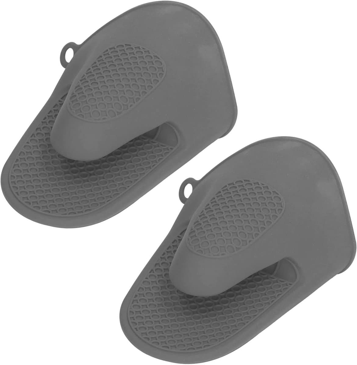 Thijox - Siliconen Ovenwanten Set van 2, Grijze Hittebestendige Keukenhandschoenen met Anti-verbrandingsbescherming voor Koken, Bakken en BBQ