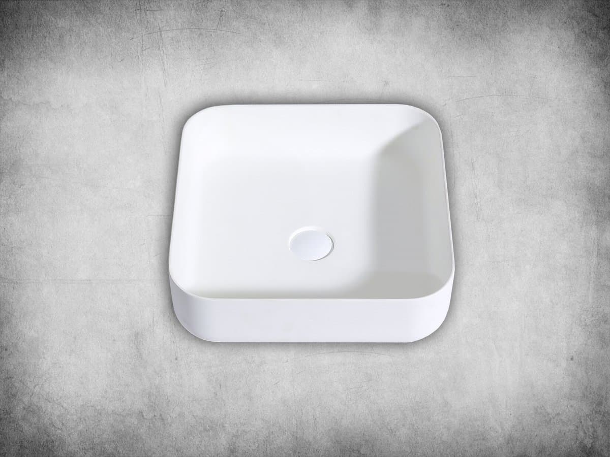 Mawialux opzet waskom - Solid surface - 40x40 cm - Mat wit - Phillip