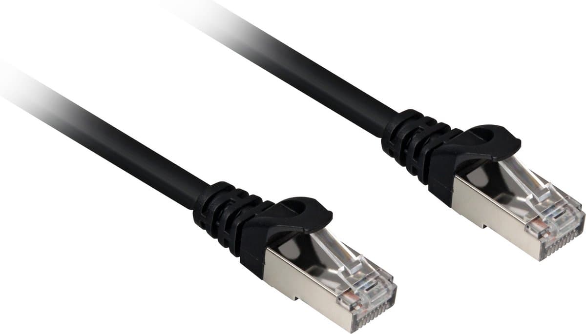 CAT6a sFTP kabel 10 meter Zwart