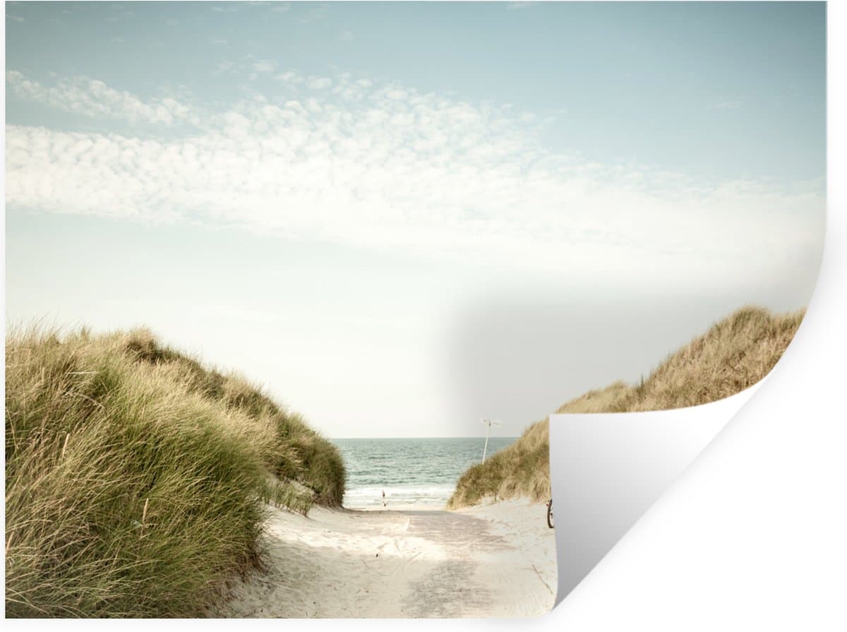 Muurstickers - Sticker Folie - Strand - Duin - Lucht - 80x60 cm - Plakfolie - Muurstickers Kinderkamer - Zelfklevend Behang - Zelfklevend behangpapier - Stickerfolie