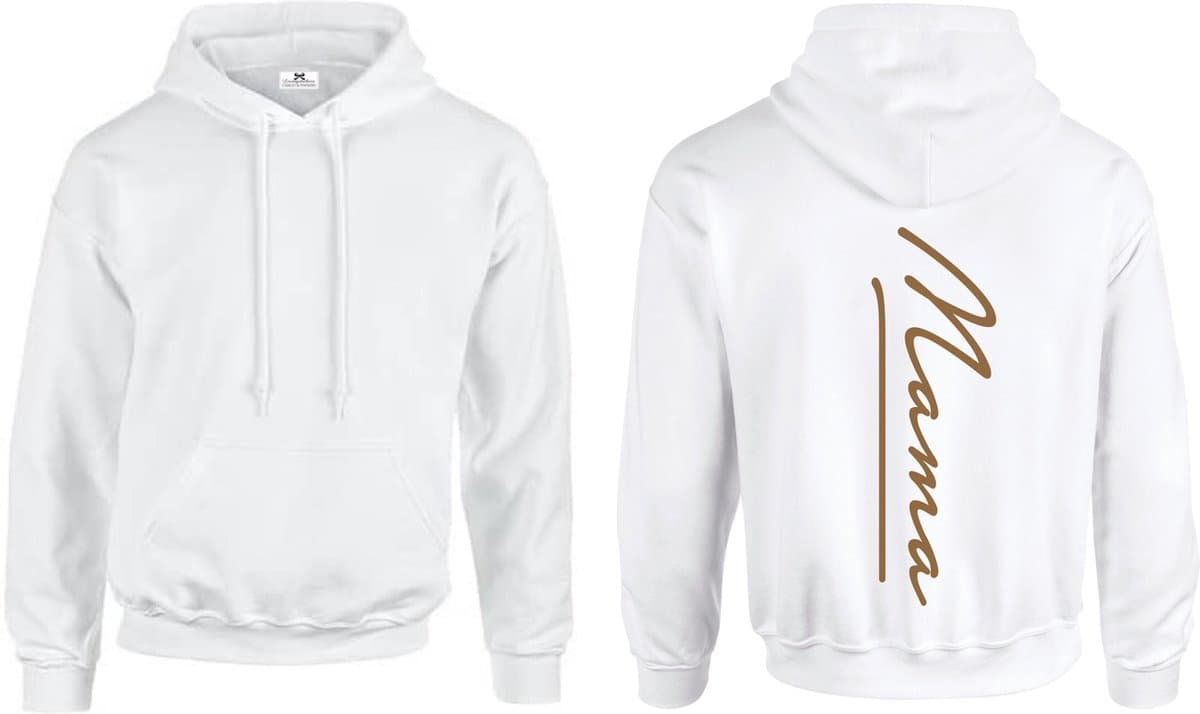 Moederdag cadeau - Mama hoodie - Wit - Maat L