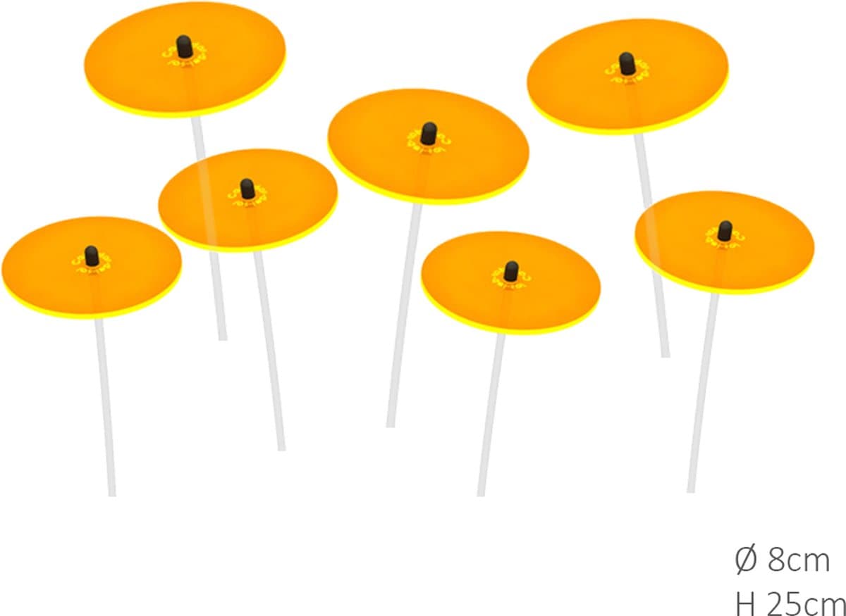 7 stuks! Zonnevangers Geel klein 25x8 cm Cazador Del Sol
