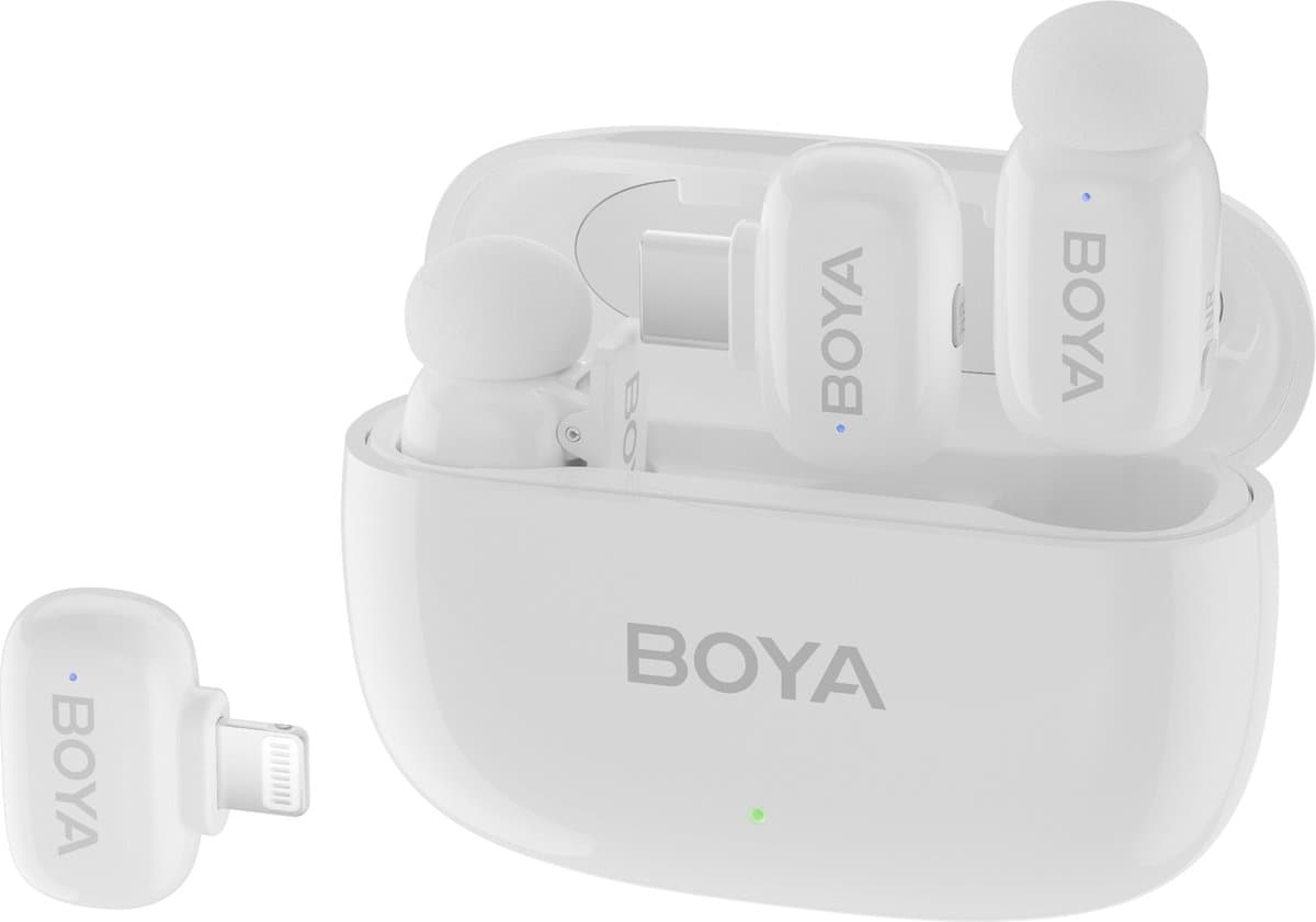 Boya Mini Ultra-Mini Wit (Usb C en Lightning)