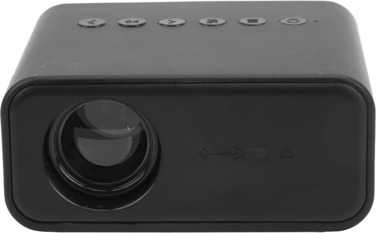 Ingebouwde Luidspreker Miniprojector TFT LCD LED 15 Tot 100 Inch USB-aangedreven 1920x1080 Afstandsbediening voor Thuis .