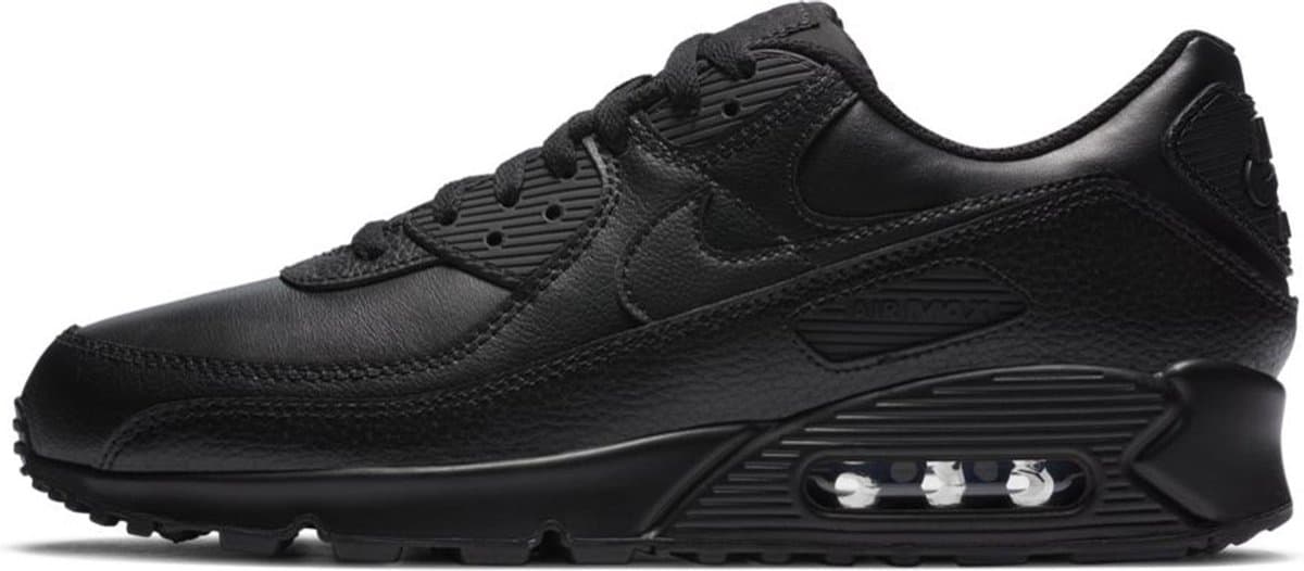 Nike Nike Air Max 90 Leather - Heren Sneakers - Black/Black-Black