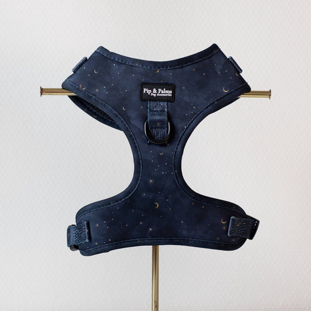 Pip & Palms - Hondenharnas Over the Moon - Blauw - Maat L - Hondentuig - Verstelbaar - Y Tuig Hond - Zachte Voering - voor Grote honden
