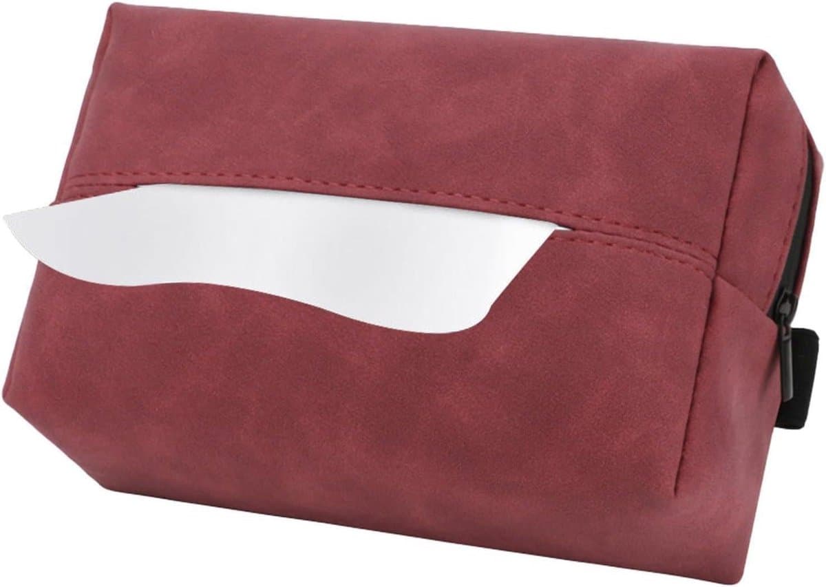 Provento - Auto Tissue Box Houder voor Achterbank - Zakken Organisatie Tas Rood