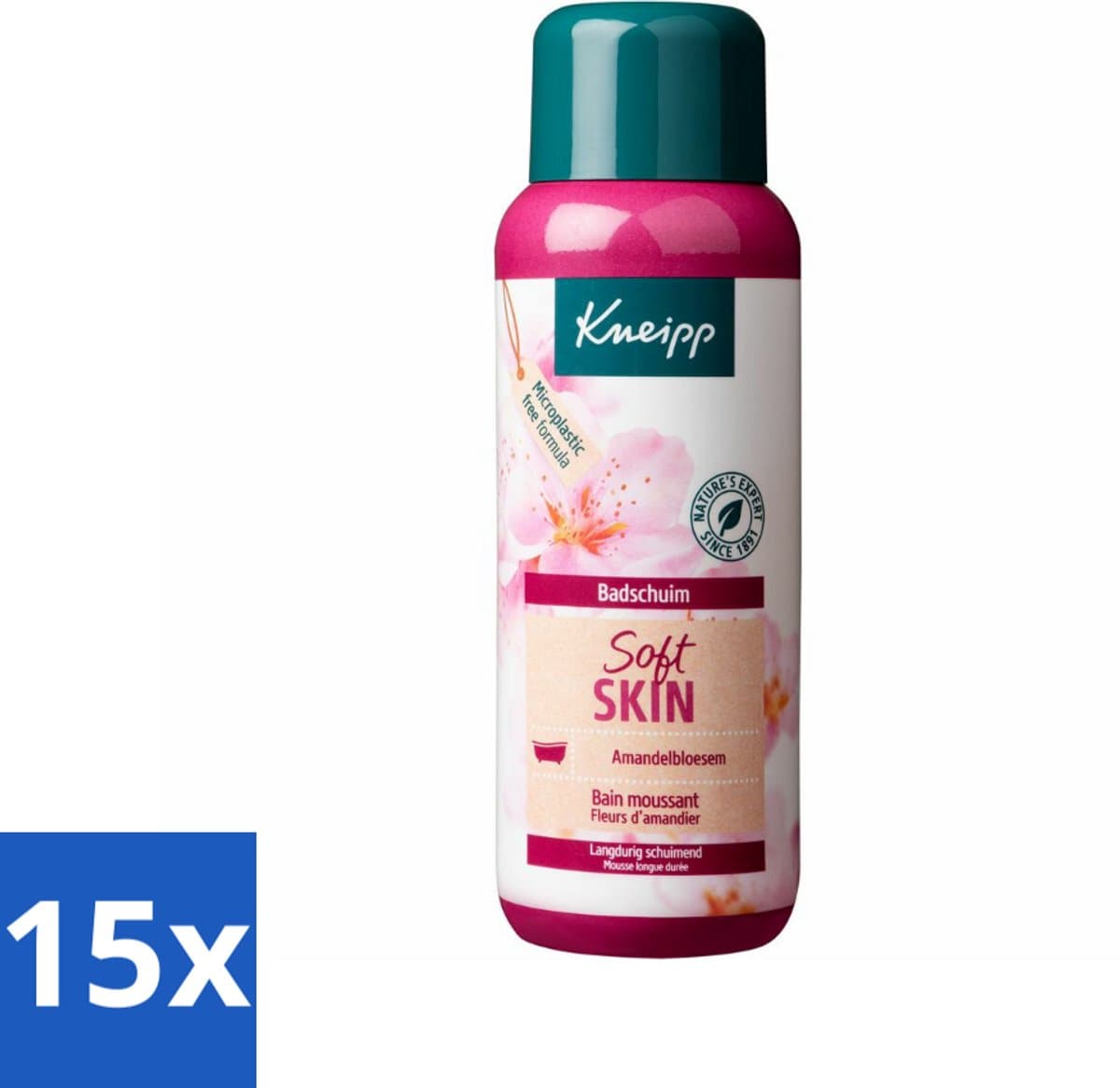 Kneipp - Badschuim - Amandelbloesem - Voor droge en gevoelige huid - 400 ml - Bulkverpakking - 15 stuks