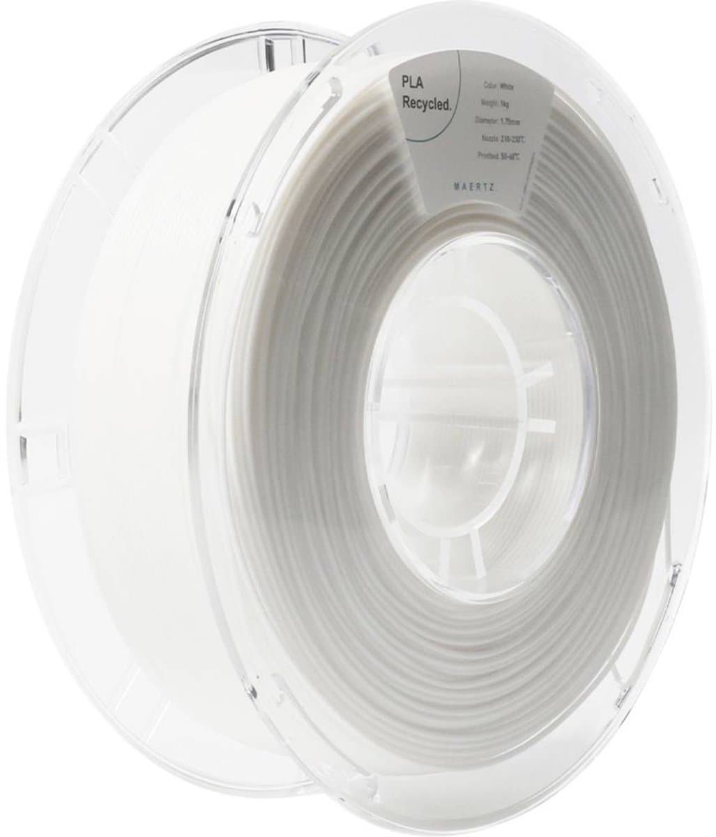 Maertz PMMA-1013-002 PMMA-1013-002 Filament PLA kunststof Gerecycled PLA 1.75 mm 1000 g Wit 1 stuk(s)