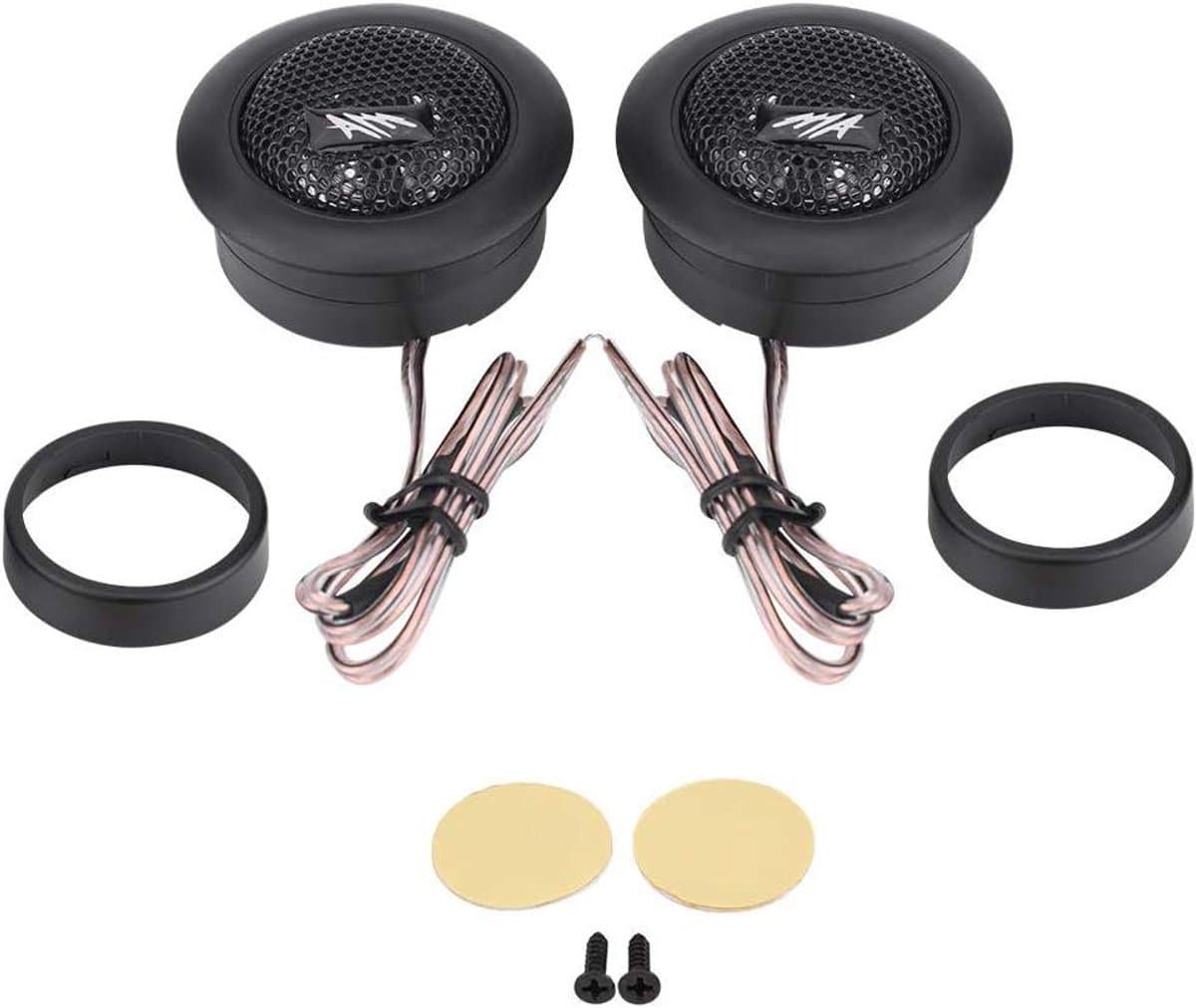Auto audioluidsprekers 12V 120W paar - Super power mini luidsprekers voor auto - Zwart tweeter hoorn