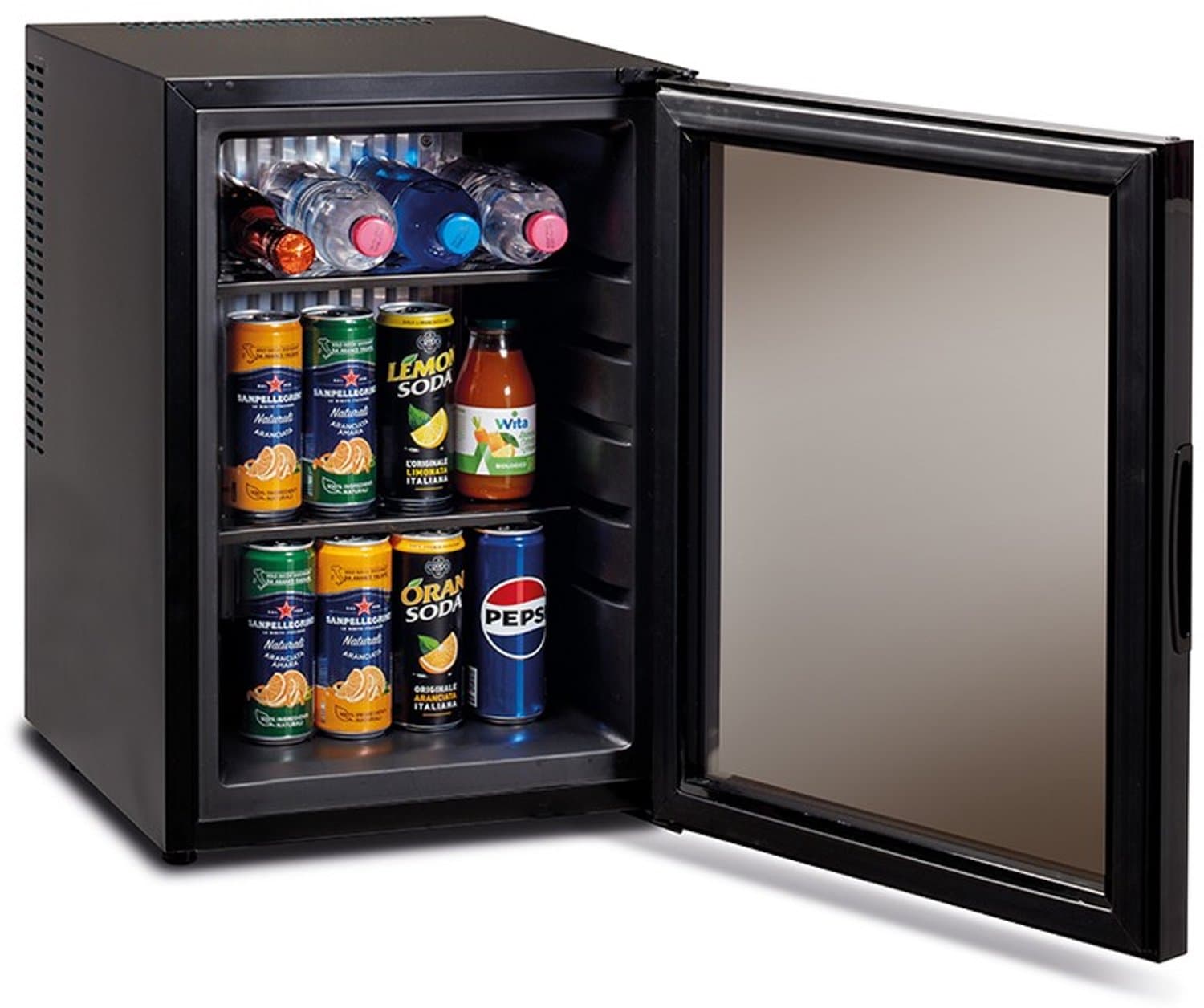Technomax HP30LGN minibar koelkast - 30 liter - compleet geruisloos - glazen deur - binnenverlichting