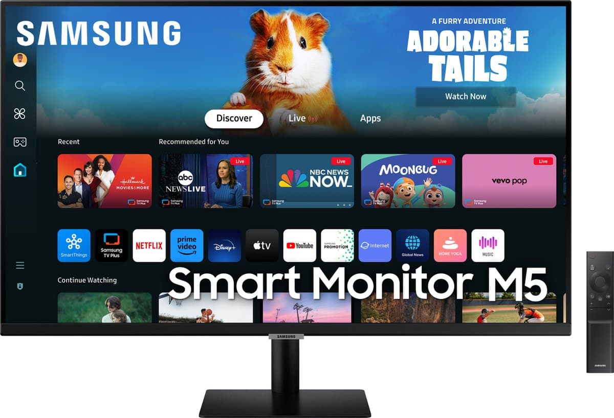 Samsung Smart M5 LS32DM502EUXEN - Full HD Smart Monitor - Apple AirPlay - Tizen - Wi-Fi - Bluetooth - 32 Inch
