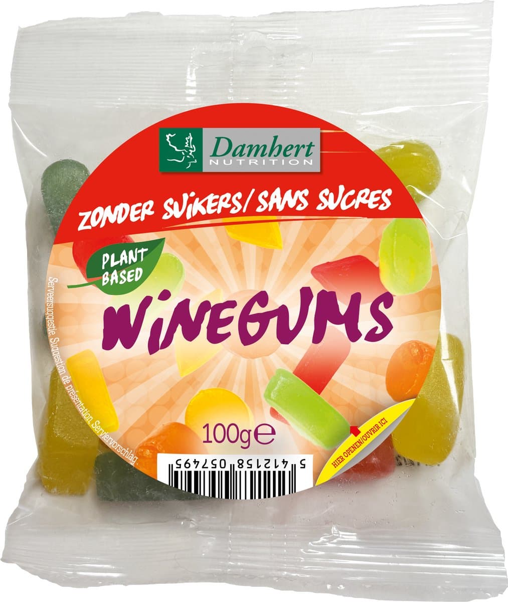 Damhert winegums suikervrij 100 gram