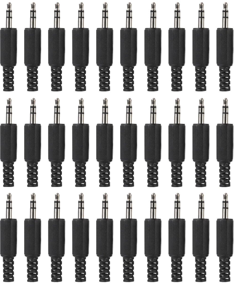 MTTproducts - 30 Stuks 3,5 mm Stereo Vervangende Reparatiepluggen
